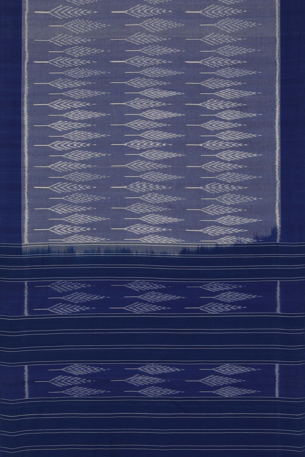 Image of Pochampally Ikat Smoky Blue Saree